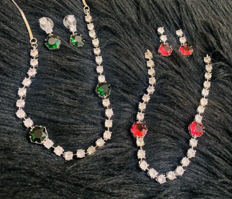 Red Ruby and Emerald Green set