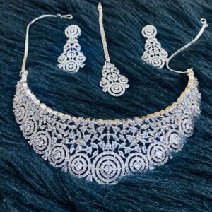 Crystal Zircon Set with Bindia